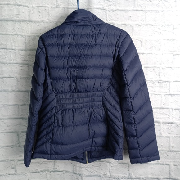 MICHAEL Michael Kors Jacket Womens Large Blue Packable Down Puffer Quilted Zip - Picture 7 of 8